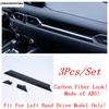 Car Accessories Central Control Dashboard Panel Strip Decor Cover Trim For Mazda CX-5 CX5 2017 - 2024 Carbon Fiber Look / Matte