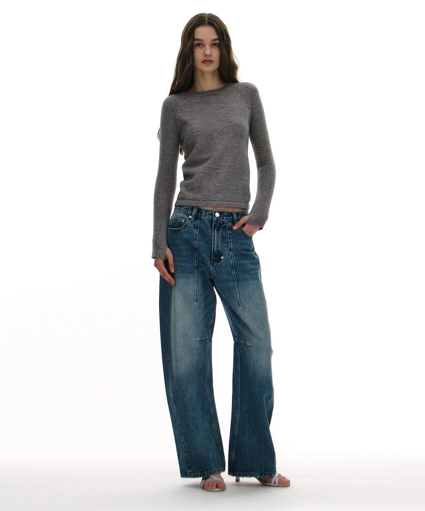 PARTIMENTO WOMEN Open Back Knit Top_Melange