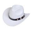 Western Cowboy Top Hat Spring And Autumn New Jazz Hat Big Brim Pentagram Belt Accessories Felt Hat Men And Women
