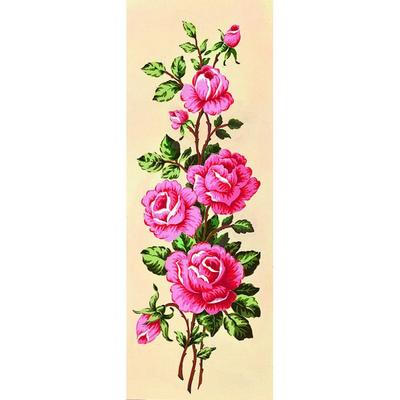 Antique Canvas Pink Roses 25x60cm