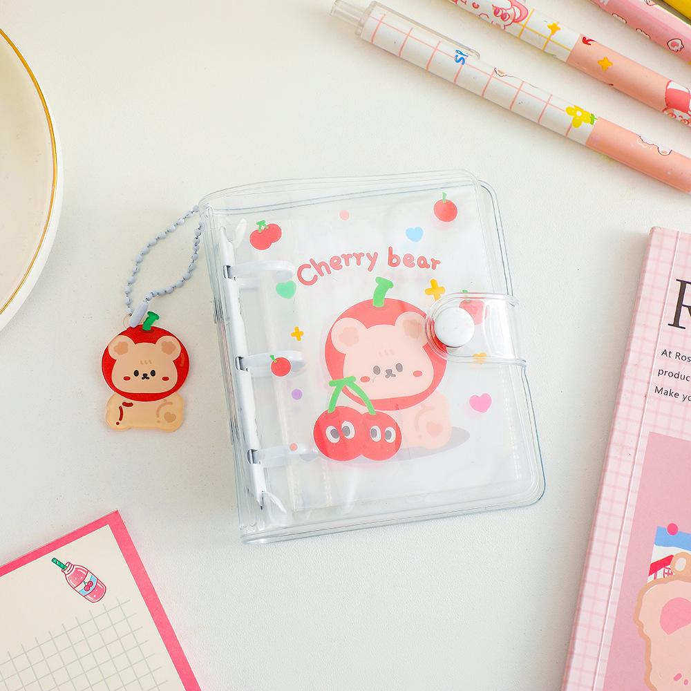 Korean PVC Cartoon Binder: 3-Ring Photo Album & Sticker Storage for DIY Journals & Card Collection