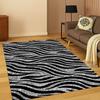 VIKAMA Tierfellmuster Teppich Zebra- und Tigerstreifen Teppich Weicher und bequemer Teppich für Schlafzimmer und Wohnzimmer Heimdekoration