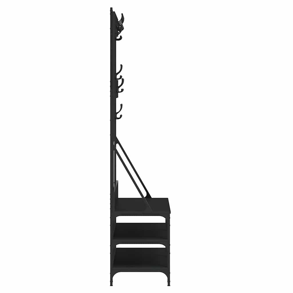 Clothing Rack with Shoe Shelf Black 100 X 40 X 184 Cm