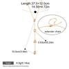 Yori Exquisite White Geometric Cubic Zirconia Y-chain Necklace  18k Golden Pvd Plated Stainless Steel 2026 Basic Jewelry