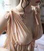Sexy Babydoll with Nightgown [Mqyzhx] Lingerie, Slip, Camisole, Underwear, Seductive, Cute, T-Back, Loungewear, (Flesh Color)