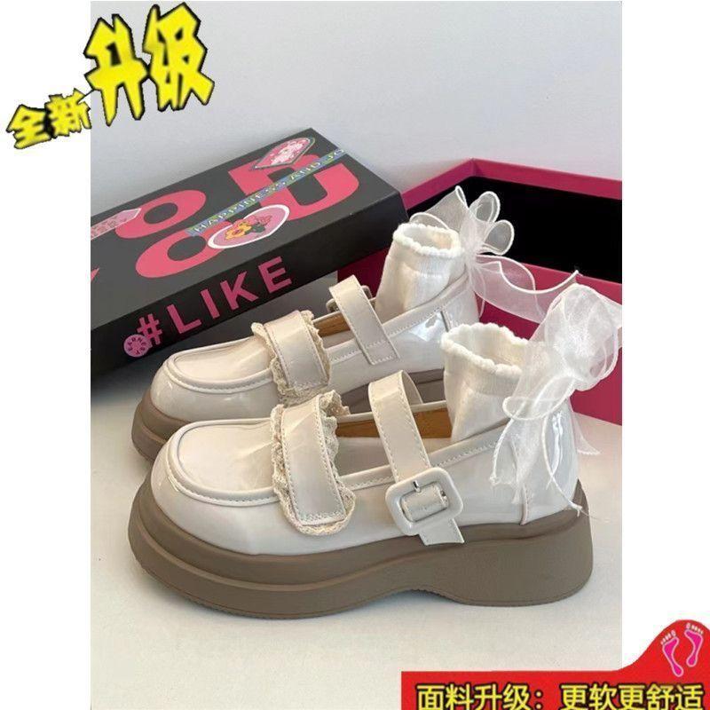 

Туфли Мэри Джейн на платформе женские весна-лето 2025 года новые универсальные студенческие ретро-лоферы Мэри Джейн jk маленькие кожаные туфли 40