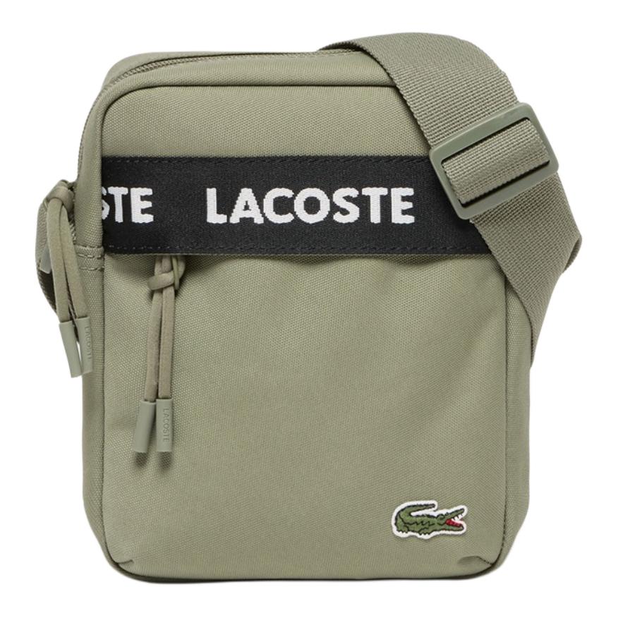 Lacoste Neocroc Logo Versatile Casual Zipper Shoulder Bag Men Shoulder Bag Green NU4686NZ-N74 Green