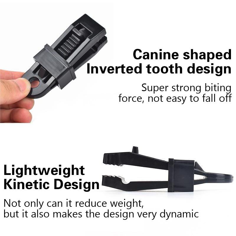 Plast Teltklemmer, Kalesje Vindtette Tau, Festeklemmer, Markiseklemmer, Presenninger, Regntett Duk Festeklemmer