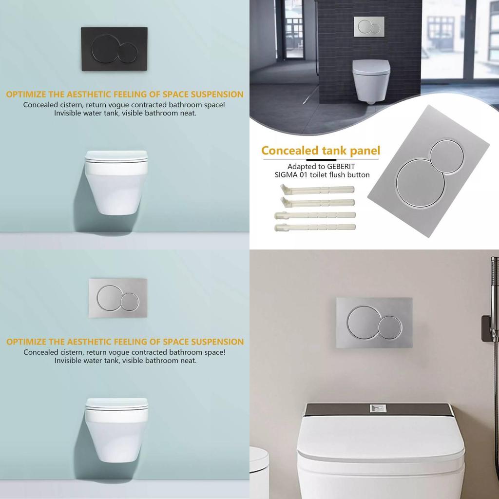 Geberit Sigma 20 Alpha 15 Delta 21 Modern Minimalistisch WC-Spülplatte Stilvolles Design Mit Handdrucksteuerung