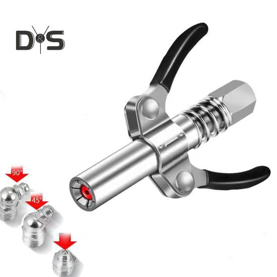 1 conjunto de bico de graxa de alta pressão, alça dupla, tipo engrenagem, dispensador de graxa para serviços pesados, suprimento doméstico