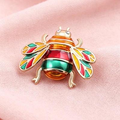 Women Men Bee Beetle  Brooches Pin  Metal Cute Insect Jewelry Accessories Retro Women'S Men'S Brooch