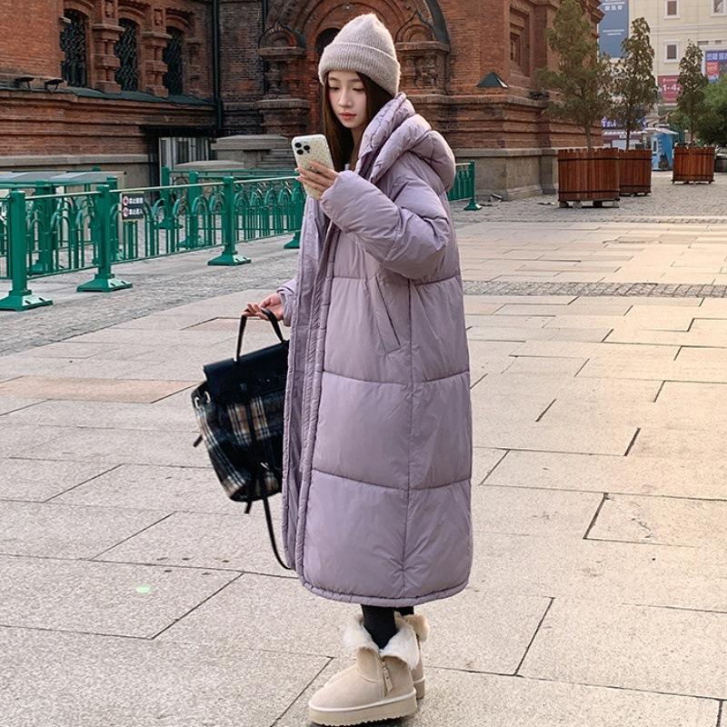 Winter Soft Mid-length Cotton Jacket for Women New Arrival Over-the-knee Large Quilt Loose Thickened Coat