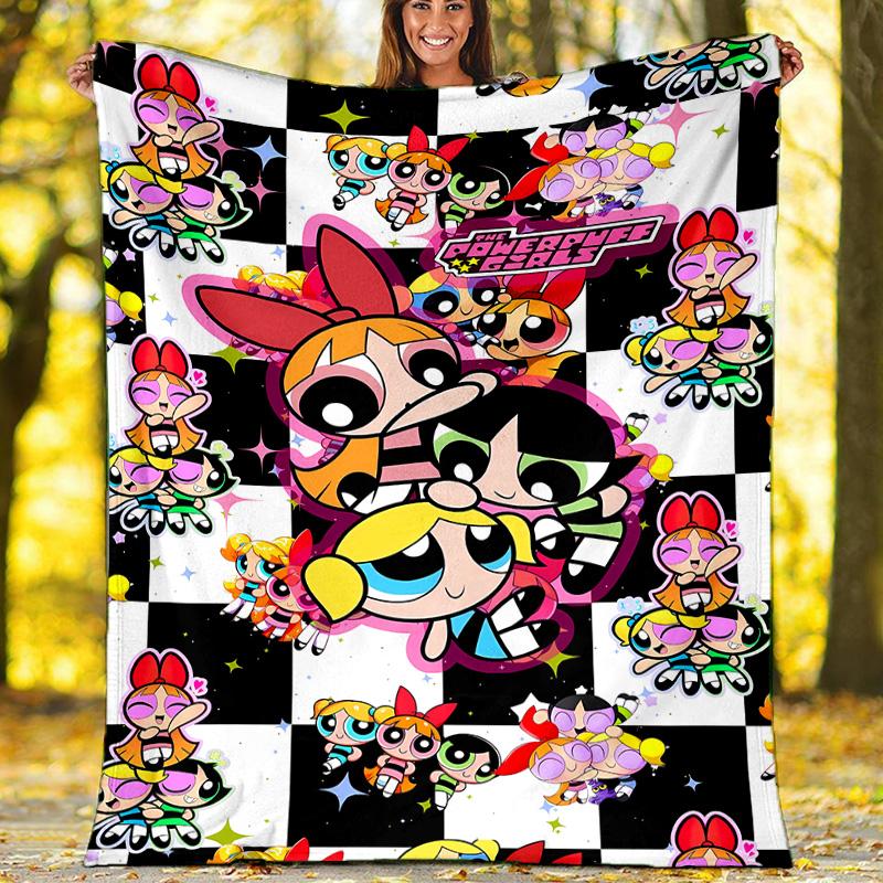 The Powerpuff Girls2 printed throw blanket—lightweight,soft,warm;versatile blanket for all seasons—perfect as &air-conditioning throw,nap blanket