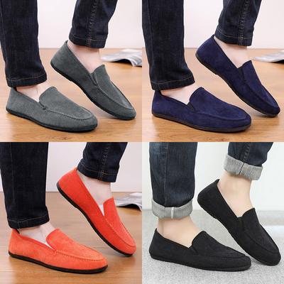 Man's Big Size Loafers Shoes Flats Slippers Fabric Slip-on Men Gommino Driving Shoes Fashion Summer Style Soft Male Moccasins