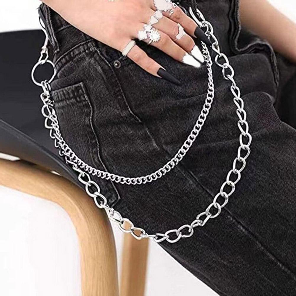 Fashion Punk Hip-hop Waist Chain Simple Pants Layered Accessories Chain Clothing C8O3