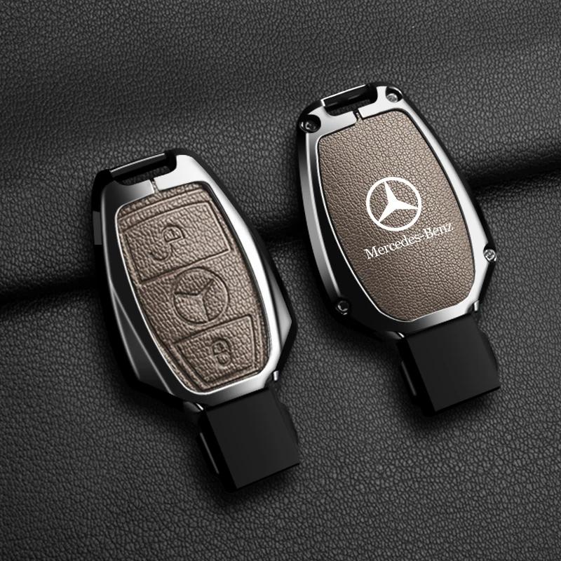 C200 E300 2026 Heiße Leder Auto Schlüsselanhänger Hülle Halter Schutz für Mercedes Benz A B C E Klasse GLS GLA GLK GLC CLS CLA AMG W204