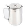 Edelstahl Kaffeetasse Becher Milch Aufschäumen Krug Krug mit Deckel für Latte Kaffee Kunst(1500ml)