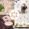 100Pcs Round Head Wooden Coffee Stirrers Wooden Drinking Stirring Stick  Kitchen Drinks