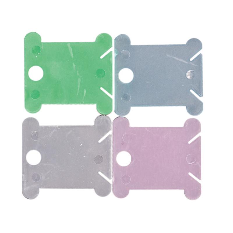 5-Color Plastic Embroidery Thread Organizer Set and Cross-Stitch Winder Cards