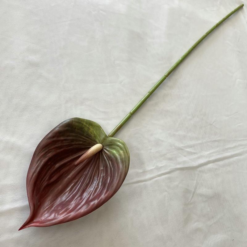 Faux Anthurium Plant Realistic Touch Indoor Outdoor Decoration For Photography Props