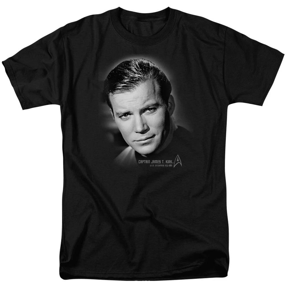 Star Trek - Captain Kirk Portrait - Unisex Short Sleeve Children s T-shirt - Black 120