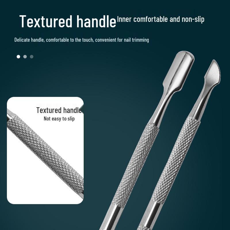 Stainless Steel Nail Art and Cuticle Pusher: Ideal for Removing Dead Skin and Gel Polish.