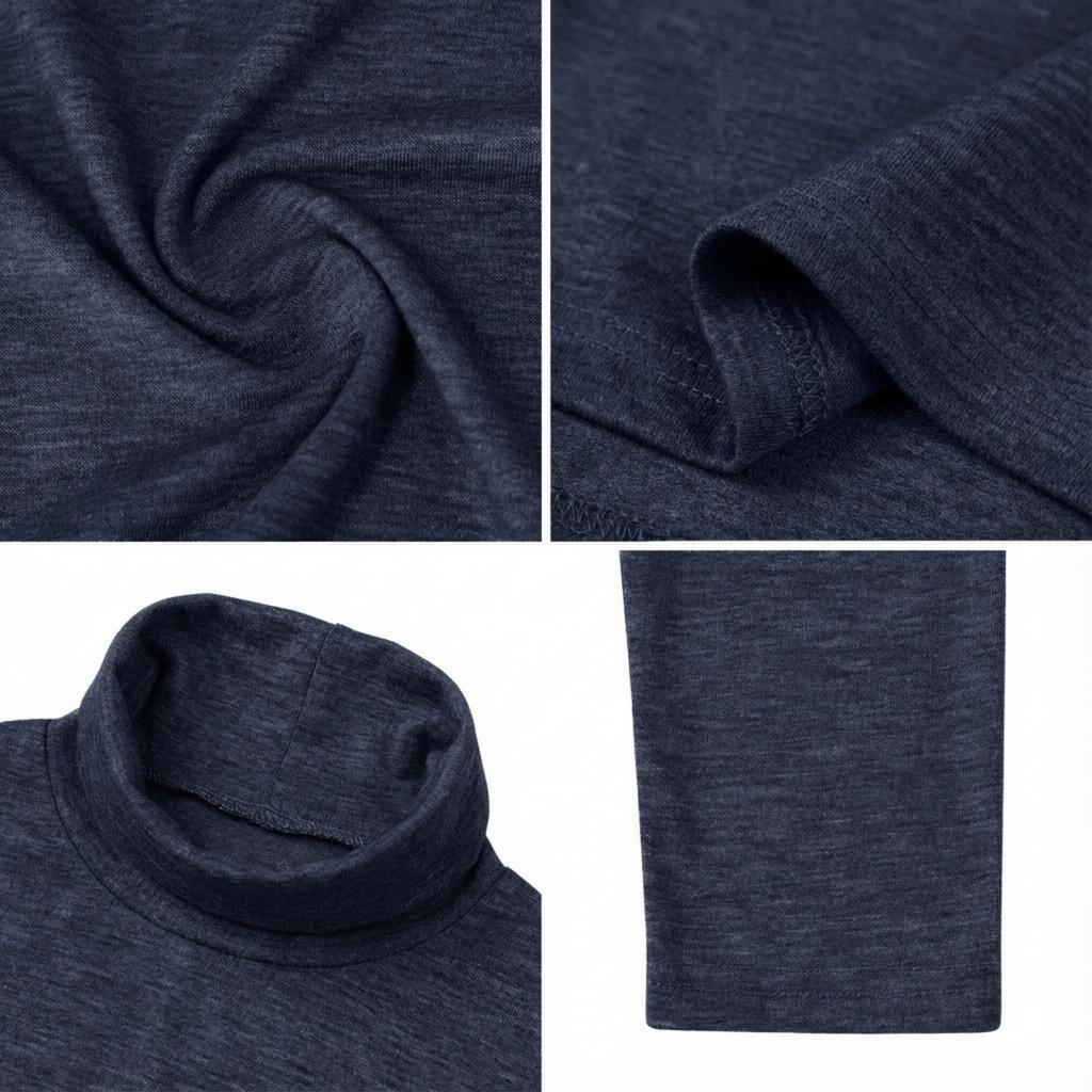 Men's ,color High,neck Stretch Base Layer Shirt Long,sleeved T,shirt Top