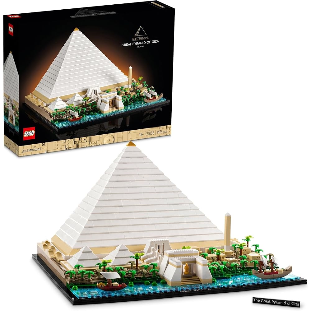 LEGO Architecture Giza Pyramid Building Set 21058 Toy for Adults and Kids Home Decor Gift
