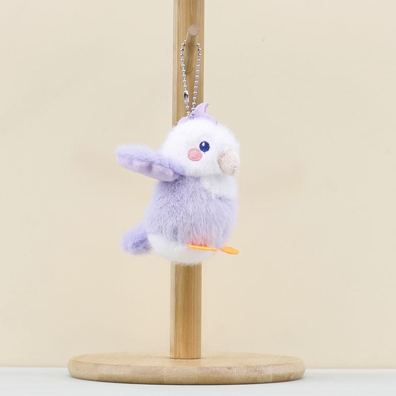 Bird Purple Stuffed Keychain With Soft Plush Material For Charm Backpack