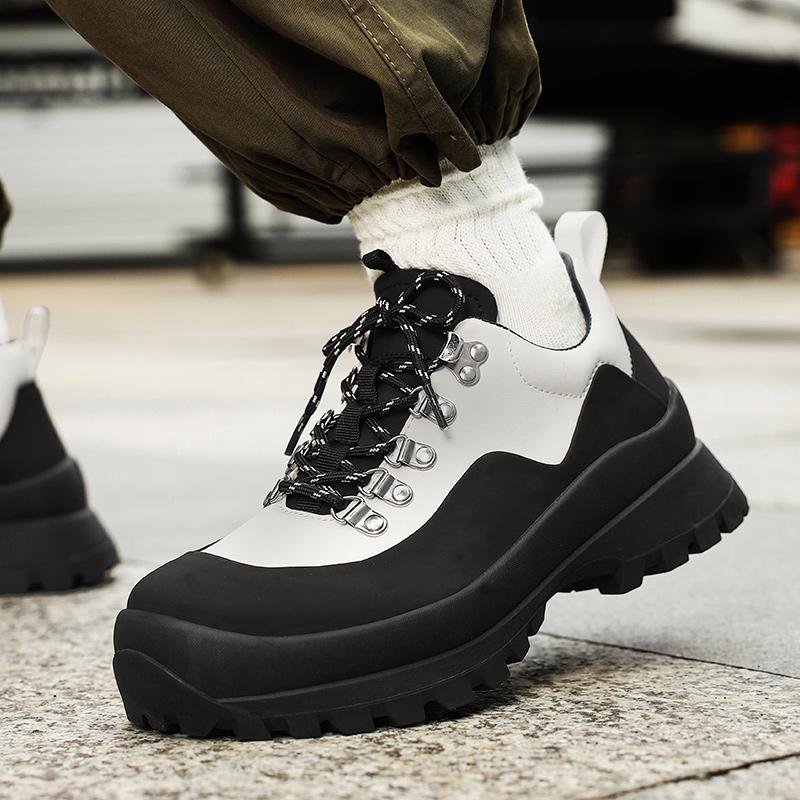 Fashion Quality Black and white casual men's sports shoes Minimalist designer style Daily street walking Handsome young outdoor shoes