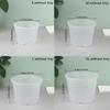 1Pc Transparent Round Orchid Pot With/Without Tray Root Control Plastic Orchid Pots With Holes Breathable Plant Growth Container