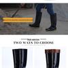 Men's Black Non-Slip Wear-Resistant High-Top Construction Rubber Rain Boots
