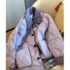 Cappotto in Cotone Largo da Donna Moda Sottile con Revers e Bottoni Giacca Invernale Autunnale Capo d'Abbigliamento Casual