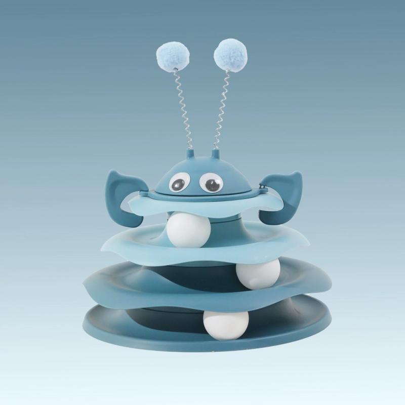 Cat Toy Interactive Bundle With Play Discs And Wobbler Cats For Stimulating