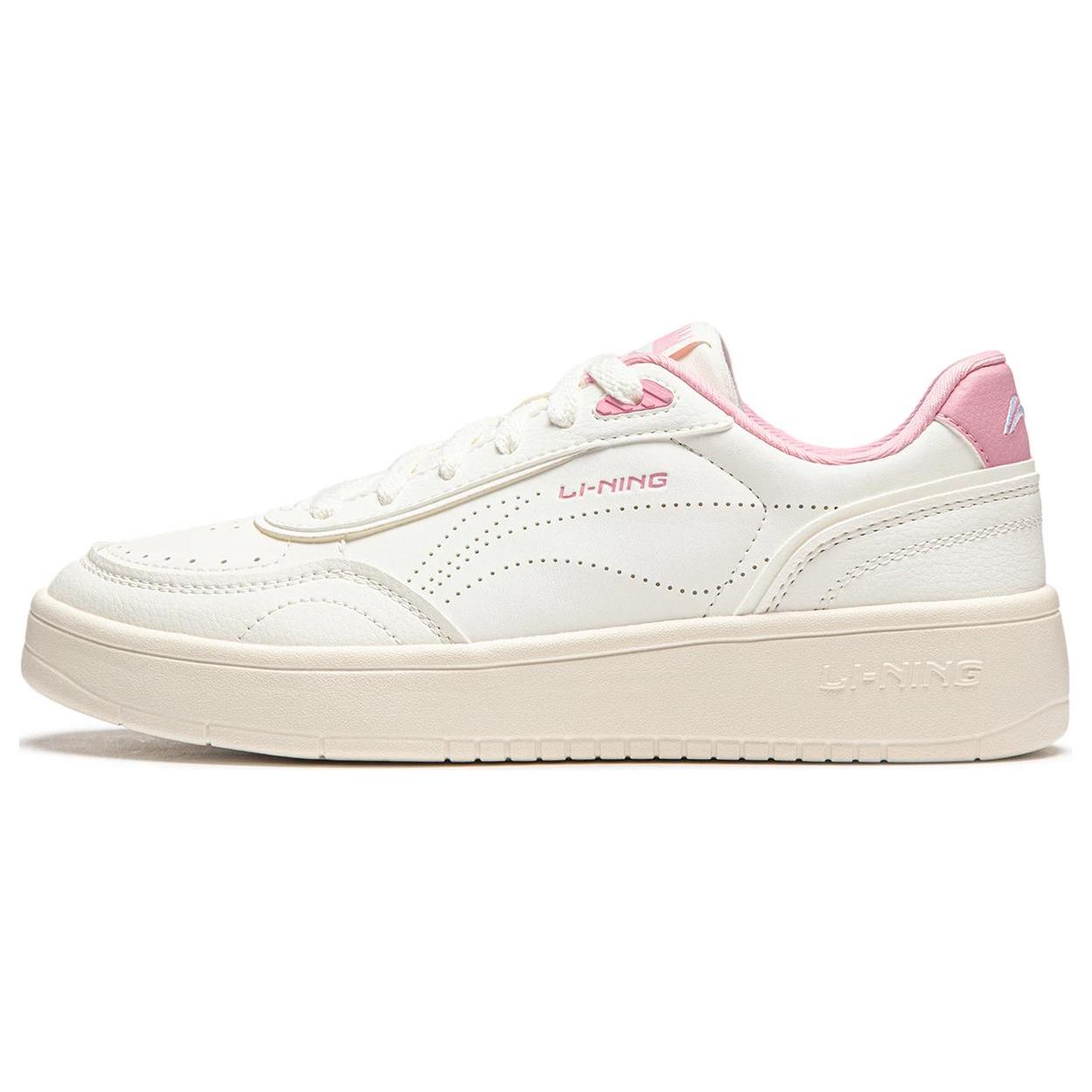 

Li Ning Sourdough Slip Resistant Abrasion Resistant Low top Skateboard Shoes Women s White Pink AGCU112-3 40