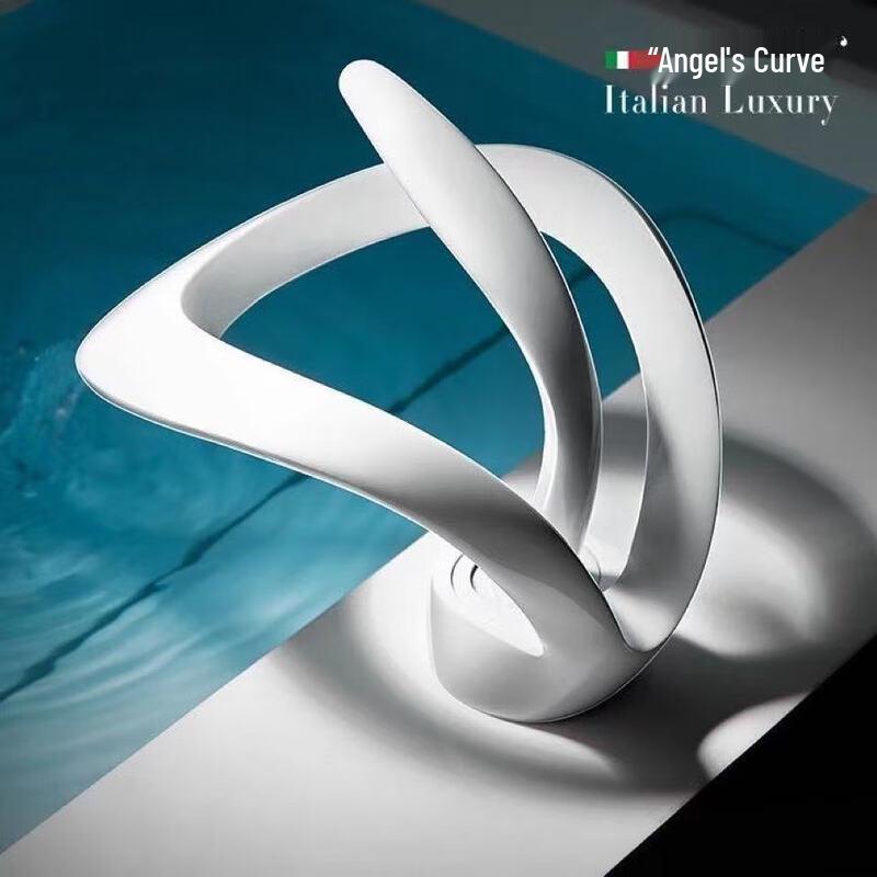 White Waterfall Basin Faucet