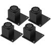 4 Stück/Set Moderner Schwarzer Möbelbein Aluminiumlegierung Robust Verstellbar Schrankbein Verstellbar 60mm/80mm Quadratisches Möbelbein Sofa