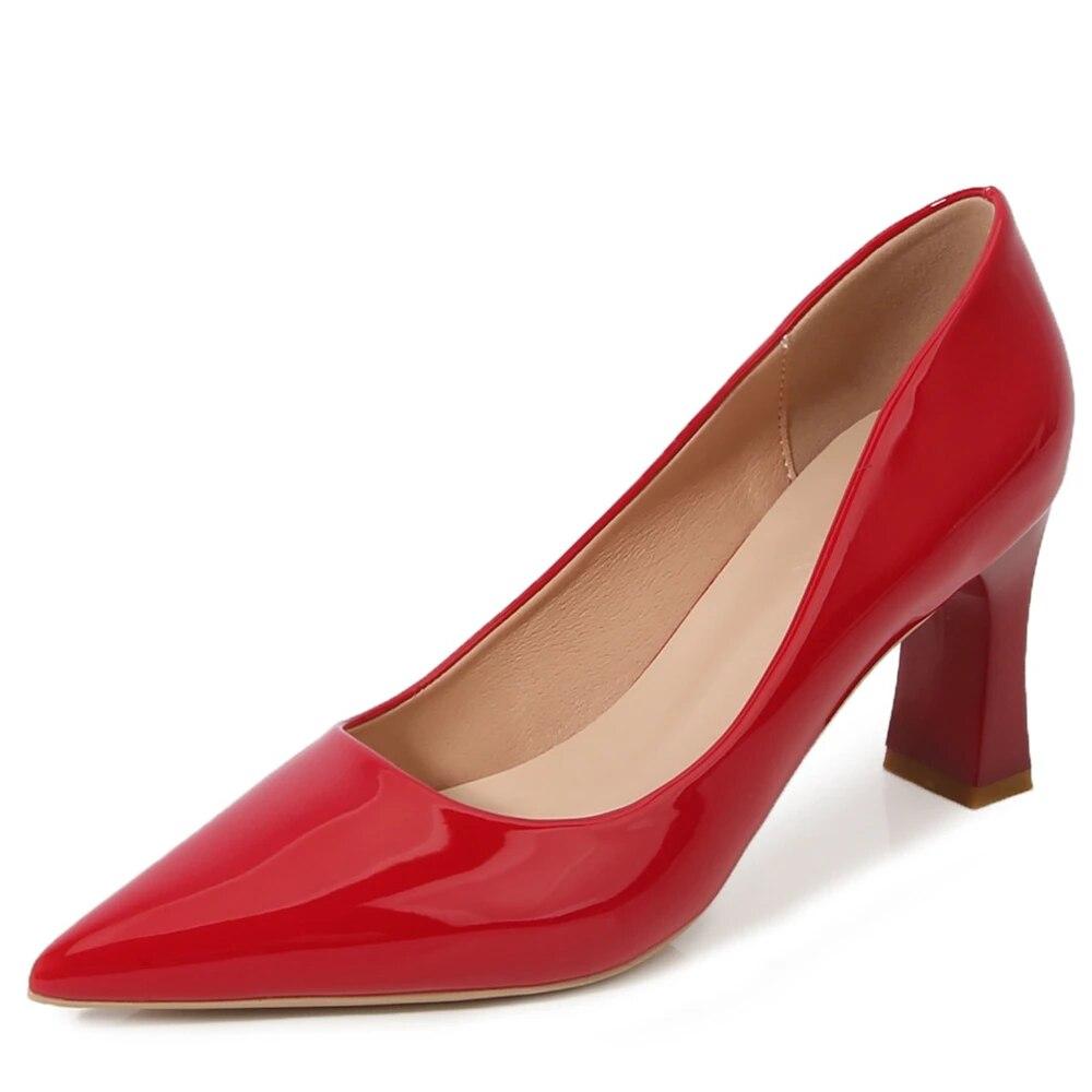 Womens Fashion Pointed Toe Office Party Work Dress Pumps Big Size 34 43 White Black Red Gold High Heels