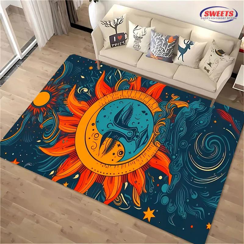 New To Moon and Sun Carpet, Anti-slip Sound Insulation, Add Soft and Comfortable,Living Room Bedroom Office Area Can Be Used Mat