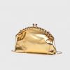 Shape Evening Bag Gorgeous Metallic Chain Handbag Fashion Handbag Shiny Pu Leather Clutch For Small Gathering Date Evening Party