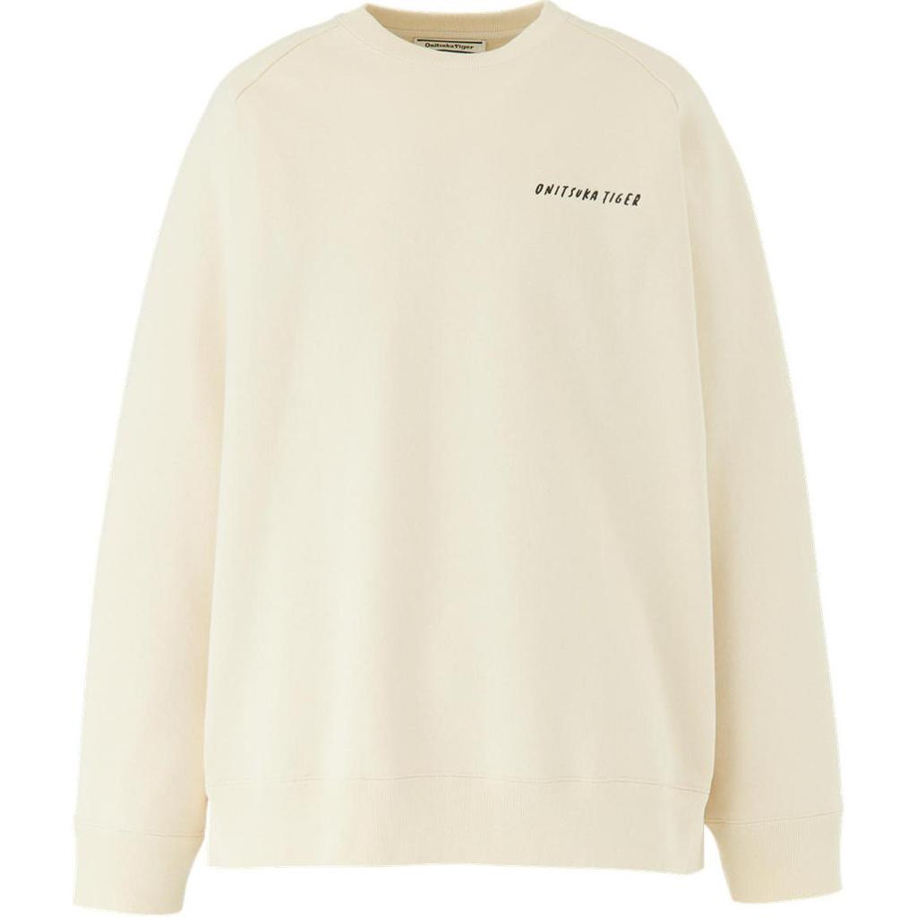 ONITSUKA TIGER Sweat Top Round Neck Comfortable Fashion Sweatshirt Unisex Tops Beige 2183B409-250
