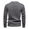 Europäischer und amerikanischer Herren Herbst Winter Rundhals Pullover Mode Casaul Uni Pullover