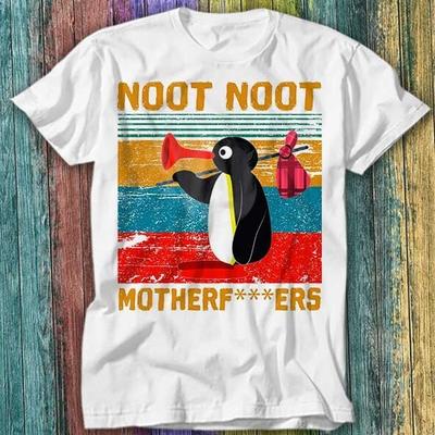 Wütender Pingu Noot Noot Motherfcukers T-Shirt Top Tee 292