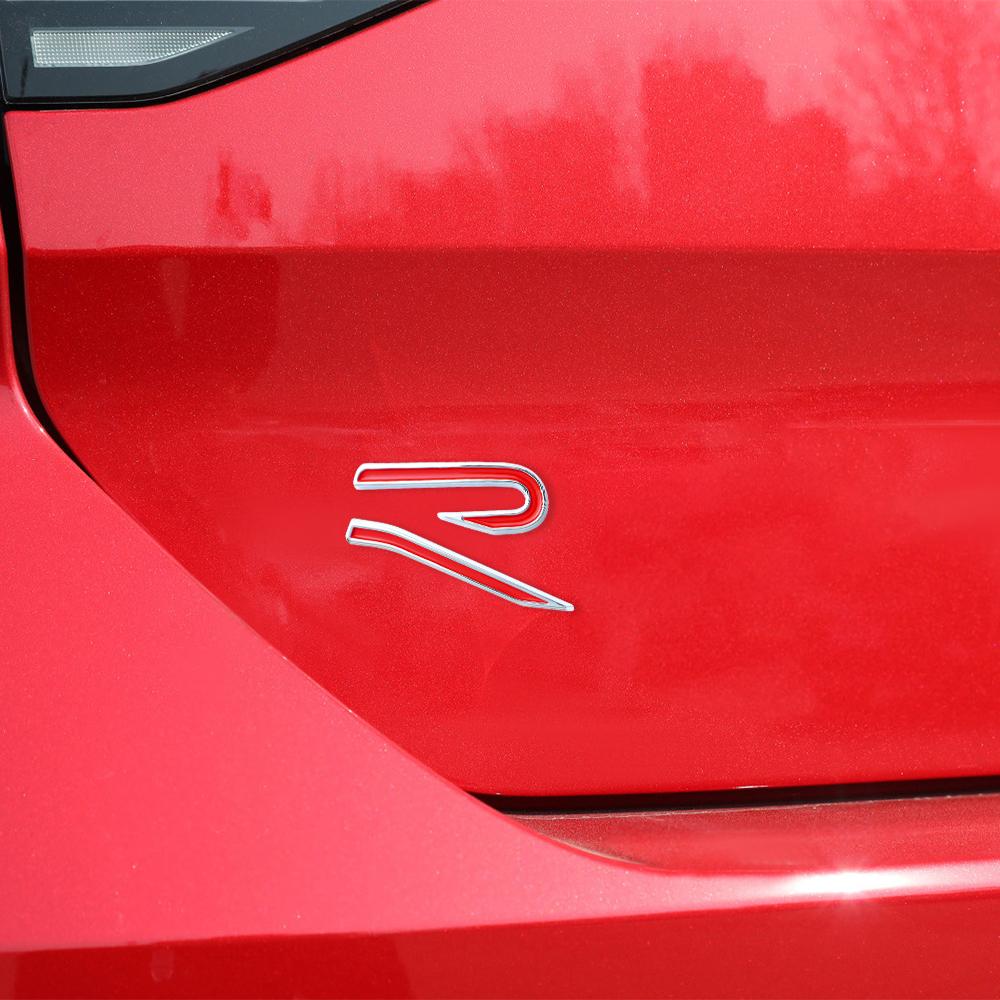 AABKZ1 New ABS R Badge Sticker Car Body Tail Trunk Decor Auto Accessories For Volkswagen VW Rline Beetle Touareg Tiguan Touran CC Golf