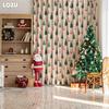 1PC LOZUJOJU Christmas Style Blackout Curtains Santa Claus Pattern Printed Curtains for Bedroom Living Room Balcony Window for Home Decor