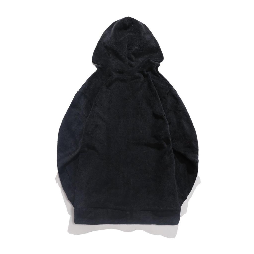 Men's Plus Size Fluffy Coral Fleece Hoodie - Autumn/Winter Casual Fashion Jacket