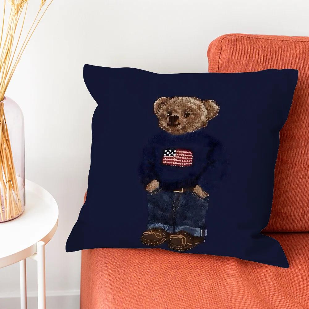 Fashion Bear P-PoloS Pillow Case Pillow Case Living Room Sofa Cushion Cover Suitable For Home Bedroom Room Decoration