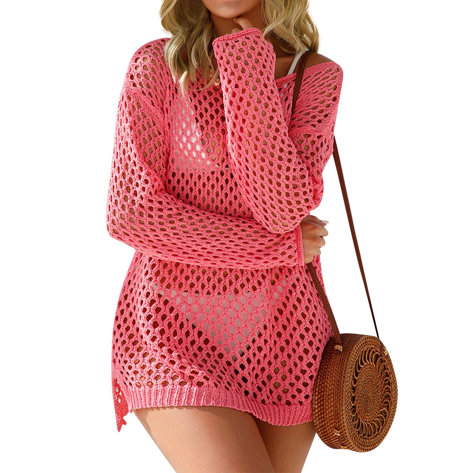 

Женский сексуальный, модный и удобный сетчатый трикотажный пляжный солнцезащитный китель с длинными рукавами S