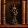 Unique Halloween Gifts 3D Printed Skull & Devil Hand Figurine, Realistic Holding Mysterious Home Accents Statue, Gothic Desktop Ornament for