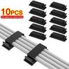 10 Stück Selbstklebende Kabelorganisationsklemmen Kabelhalter für Zuhause Büro TV PC Ethernet USB-Kabel Desktop Wickler Management